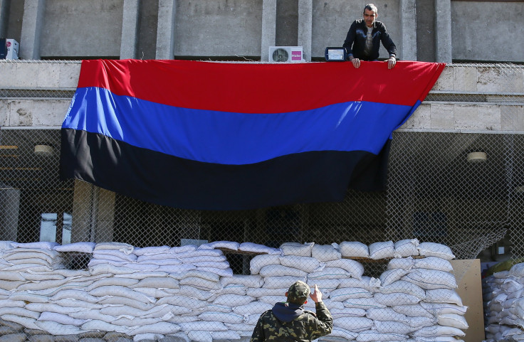 Ukraine Russia rebels flag 21April2014