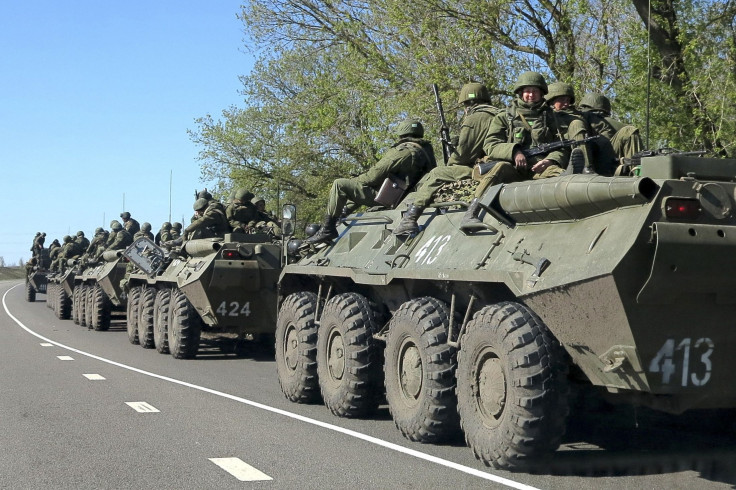 Russia Ukraine armored line 25Aprl2014