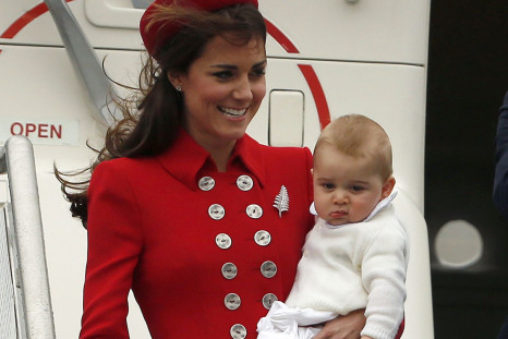 Kate Middleton, April 6 at Wellington Airport: Catherine Walker coat
