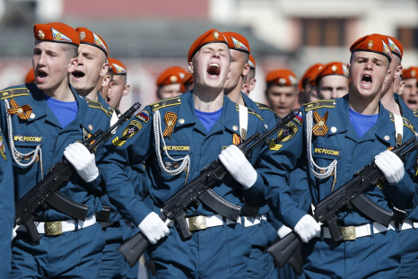 Russia civil defense troops