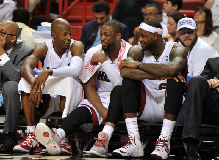 Miami Heat Ray Allen, Dwyane Wade, LeBron James