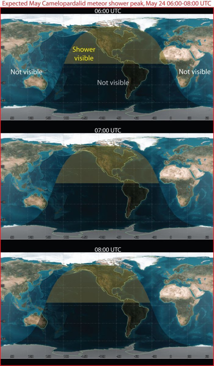 May  Camelopardalids Map