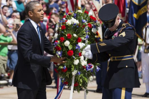 Obama at Arlington, Memorial Day 2014