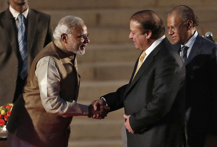 Narendra Modi with Nawaz Sharif