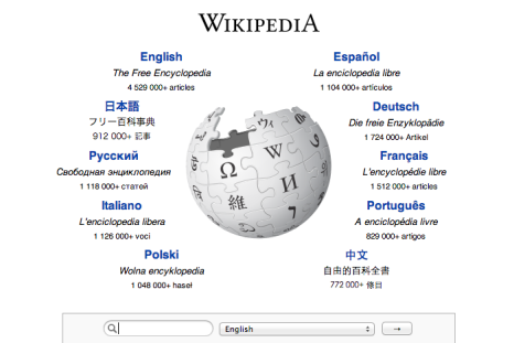 Wikipedia Front Page