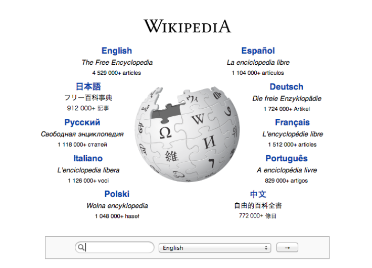 Wikipedia Front Page