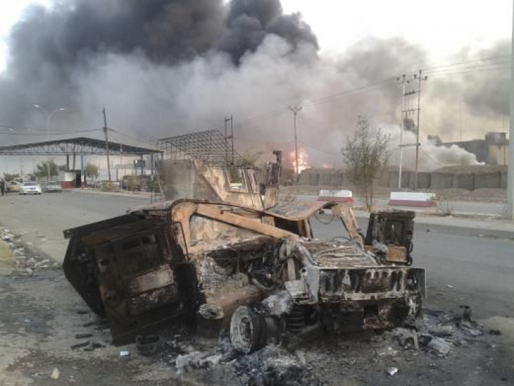 Mosul burnt vehicle