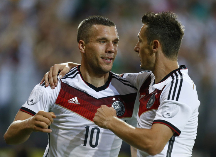 Lukas Podolski, Miroslav Klose