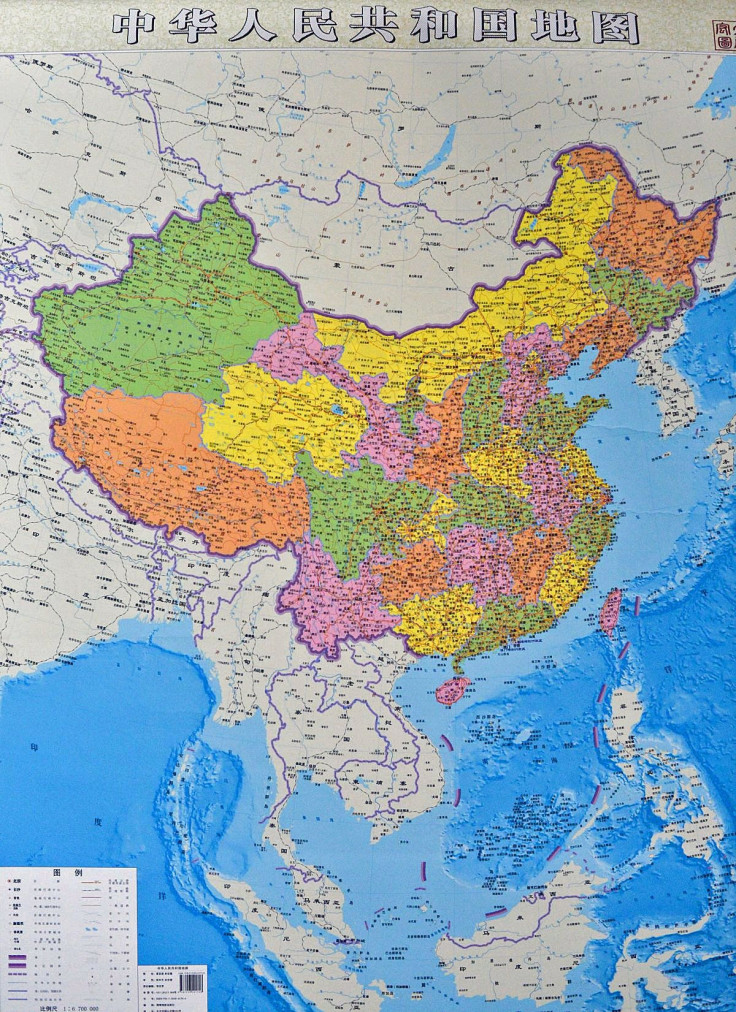 China vertical map