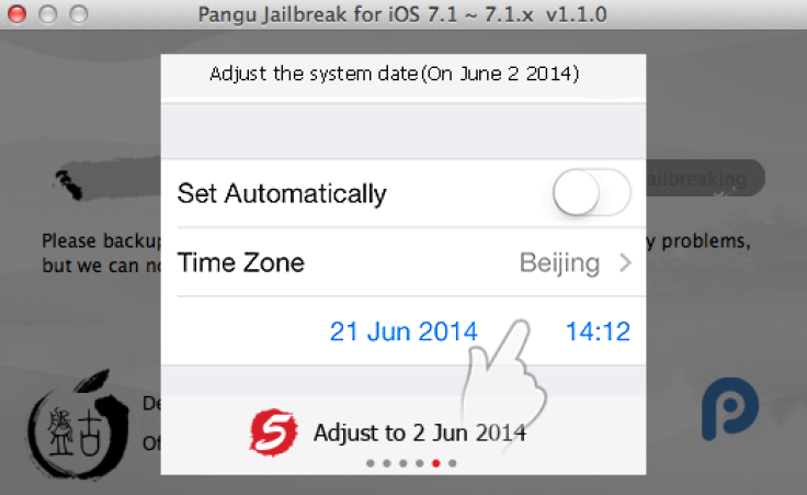 Pangu jailbreak 1.1.0 mac os x date change