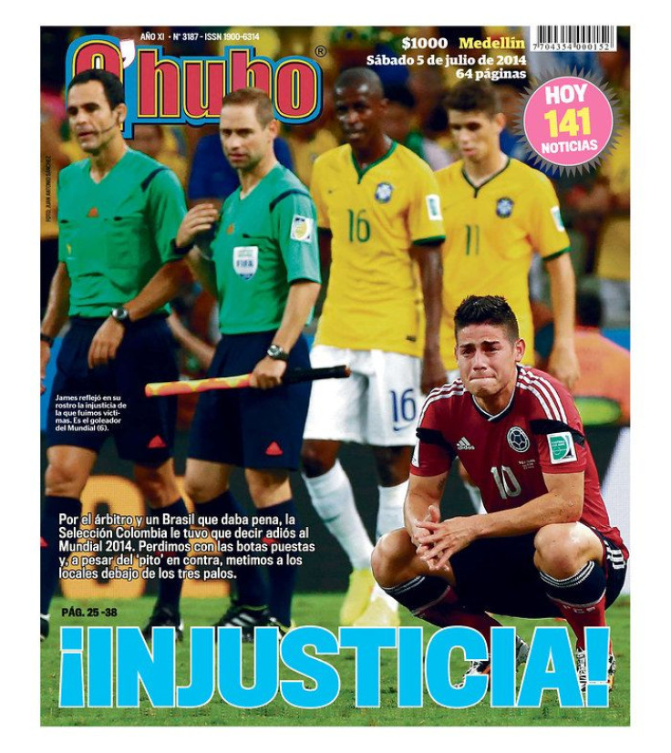 Colombia World Cup Newspaper Headline
