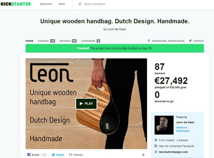 Wooden Handbag Kickstarter