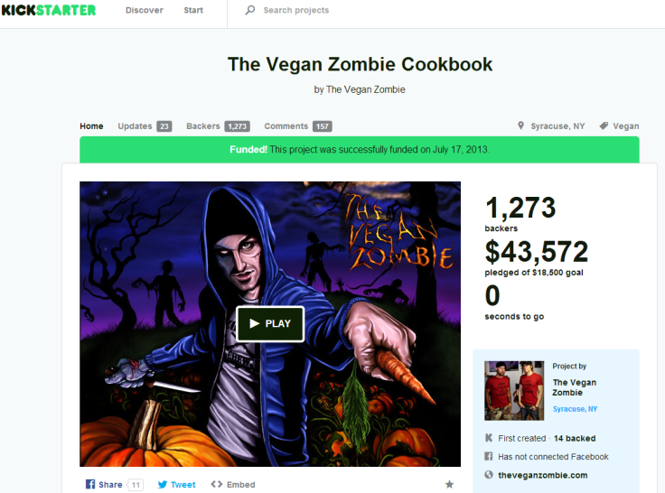 Vegan Zombie Cookbook Kickstarter