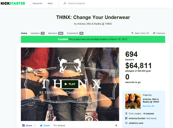 THINX Underwear Kickstarter