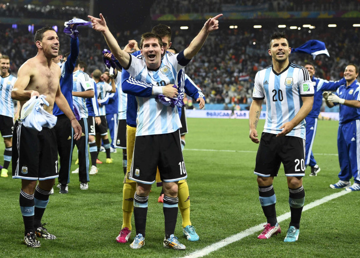 Maxi Rodríguez, Lionel Messi and Sergio Agüero