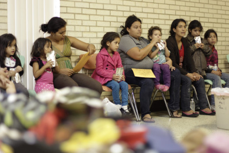Migrant Families in McAllen Shelter