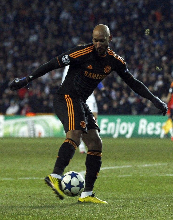 Chelsea's Anelka scores against FC Copenhagen during their Champions League soccer match at Parken stadium in Copenhagen.