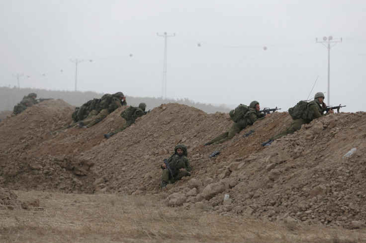 Israeli soldiers near Kibbutz