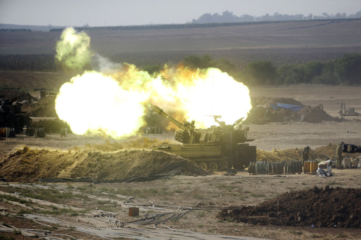 Israeli tank fire