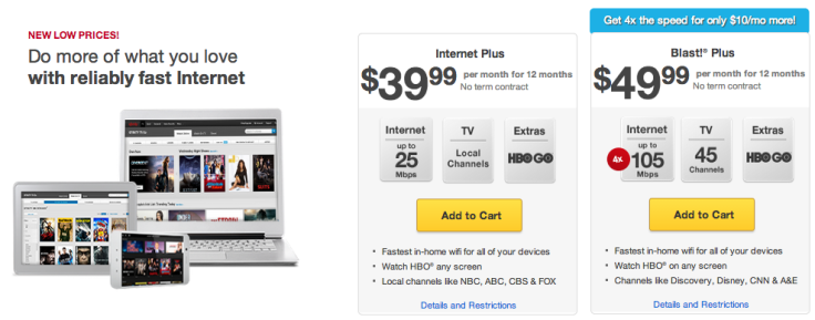 internet plus hbo bundles