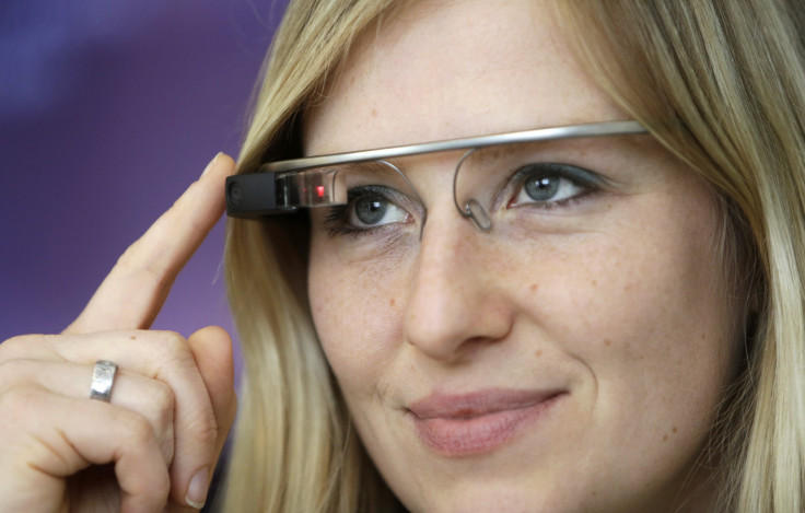 Google glass is worn