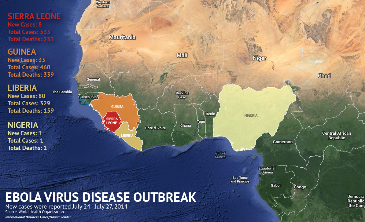 Where Is The Ebola Virus? Outbreak Map Shows Virus Deaths In West ...