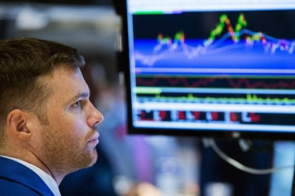 Trader on floor