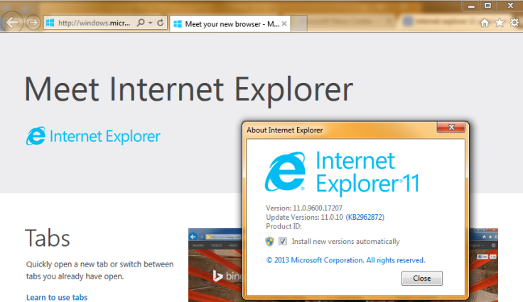 Internet Explorer Versions Phased Out