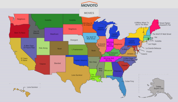 Most Downloaded Movie By State