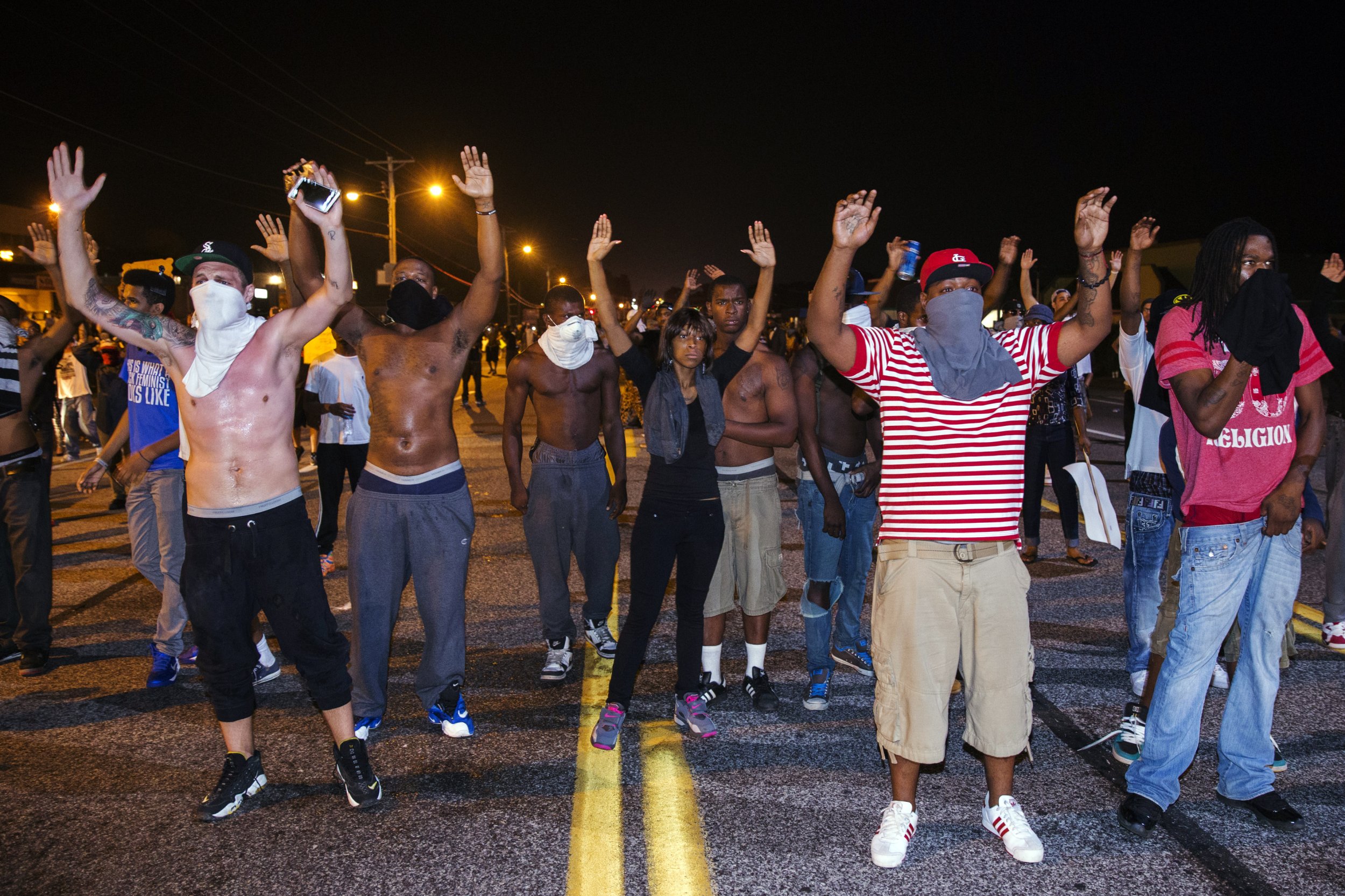 Mike Brown protesters in Ferguson