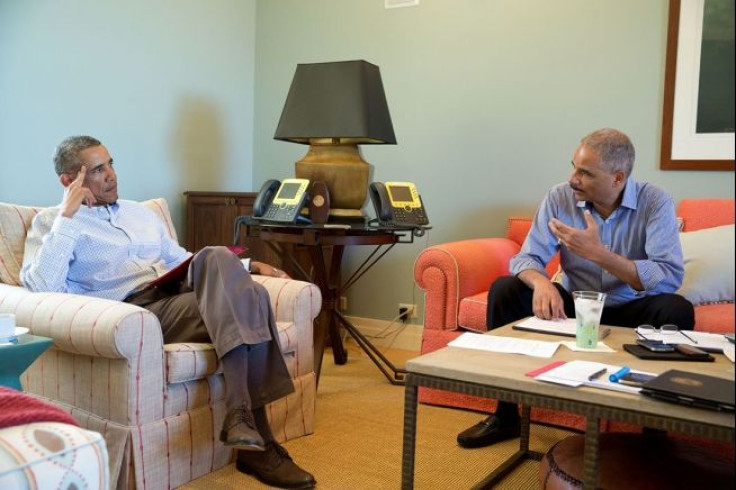 President Obama Meets With Eric Holder