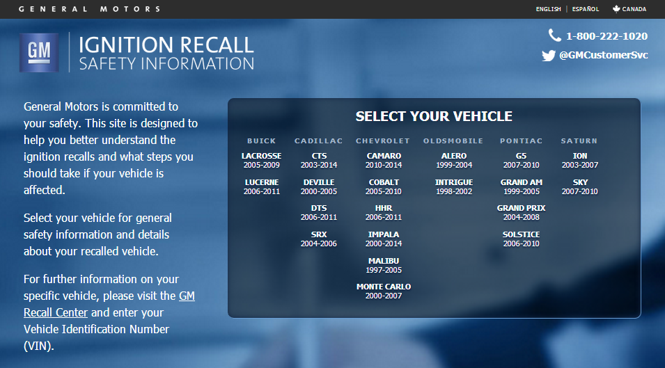 NHTSA Expands Recall Information Data To Include Specific Vehicles; All ...