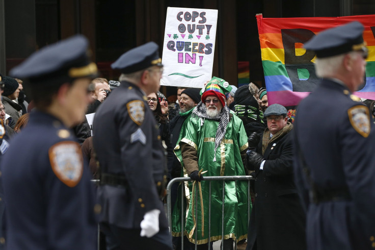 St patrick's day parade protesters