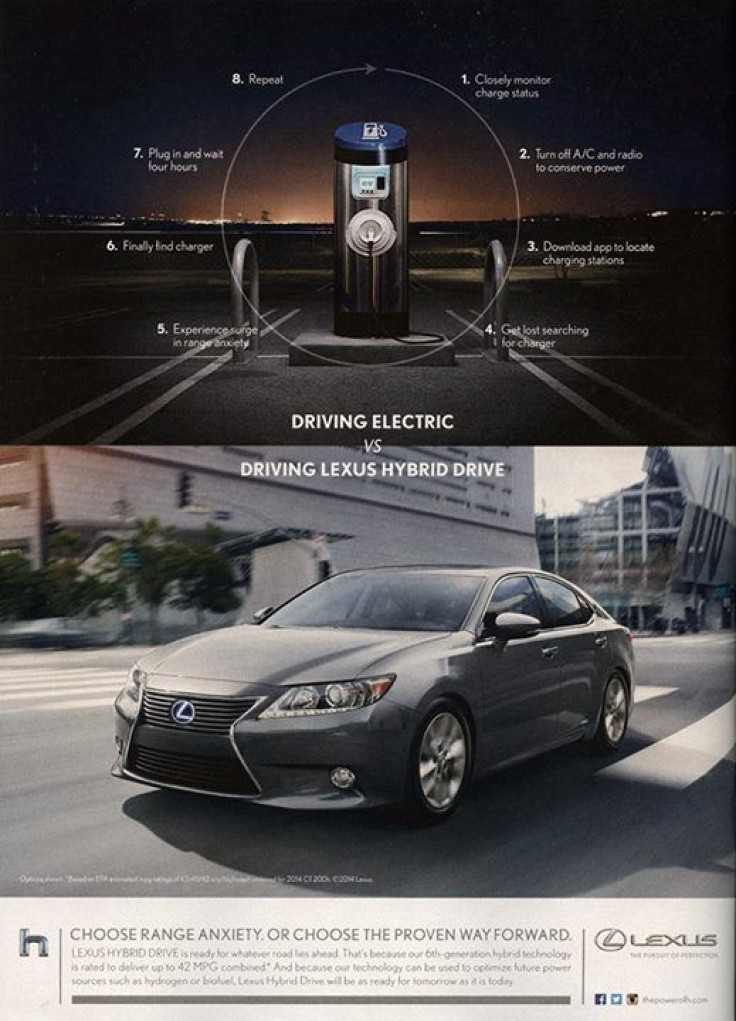 Lexus ad against EVs