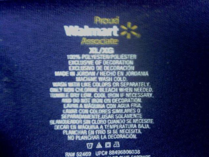 Wal-Mart Vest Made in Jordan