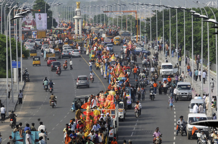 Chennai street during a festival