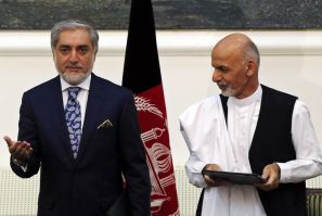 Afghanistan Presidential Candidates Abdullah Abdullah and Ashraf Ghani