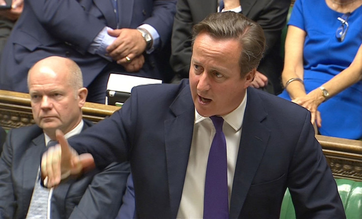 British Prime Minister David Cameron in Parliament