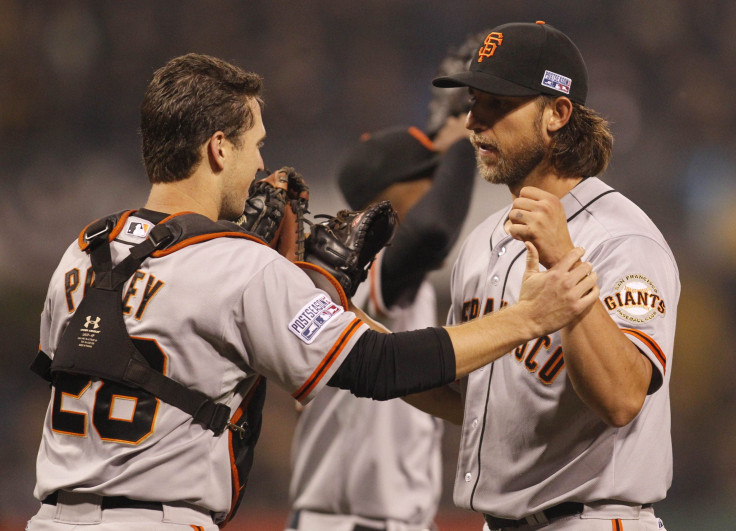 Buster Posey Ryan Vogelsong SF Giants 2014