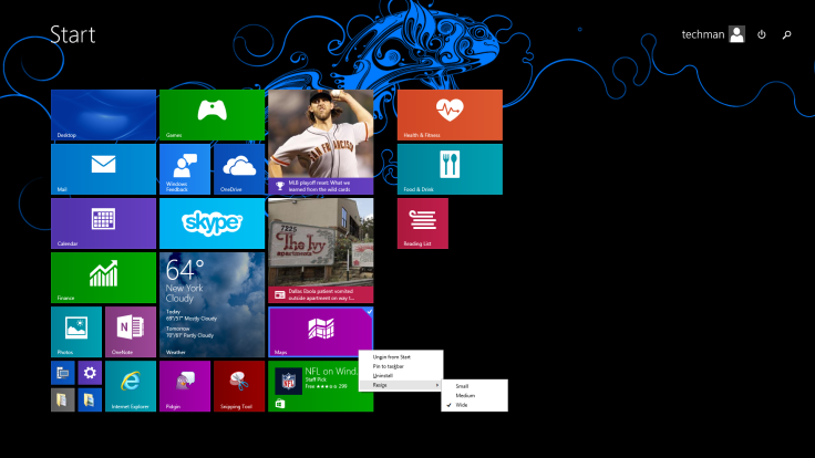 W10 Windows 8 Start Screen