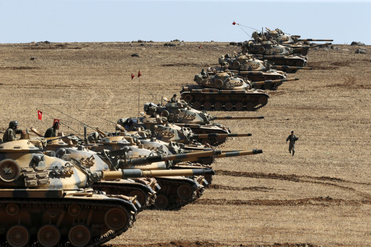 Turkish Tanks On The Border With Syria