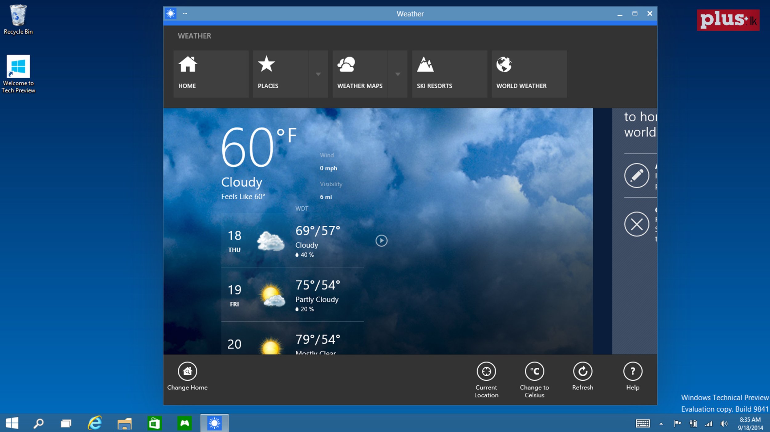 Windows mr. Виндовс 10. Windows 10 Интерфейс. Погодный гаджет для рабочего стола. Windows 10 2014.