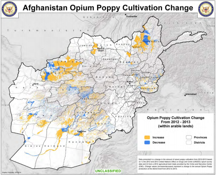 afghanistan poppy production
