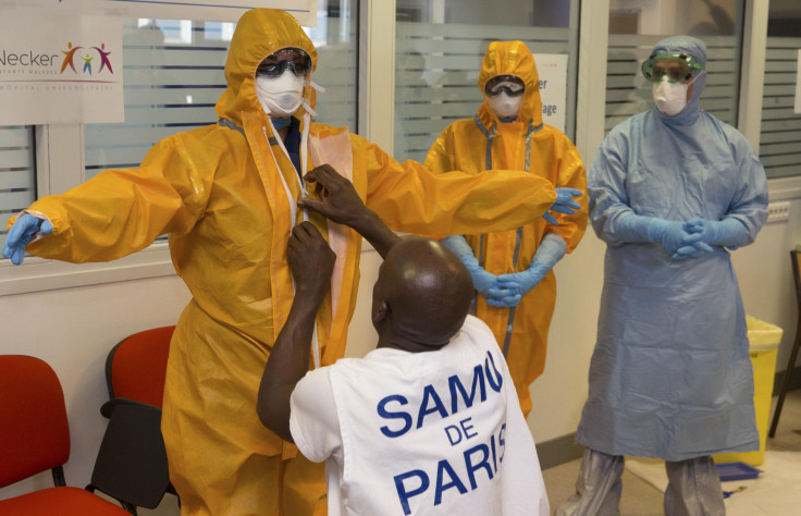 Ebola protective gear, France