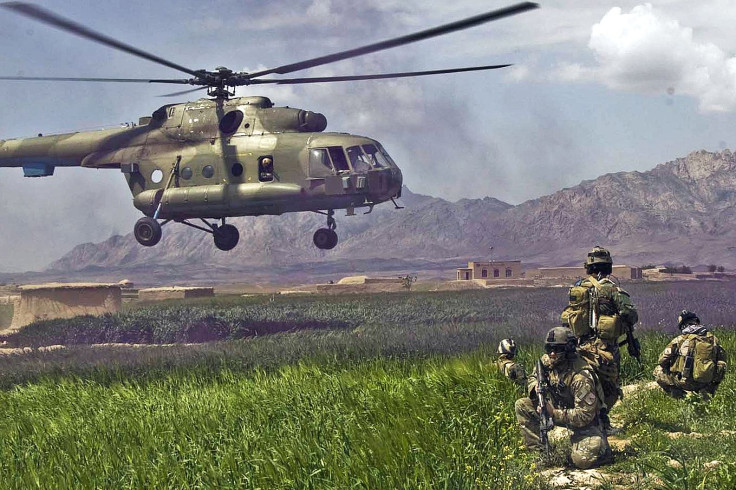 A Russian-built Mi-17 aircraft in Afghanistan. 