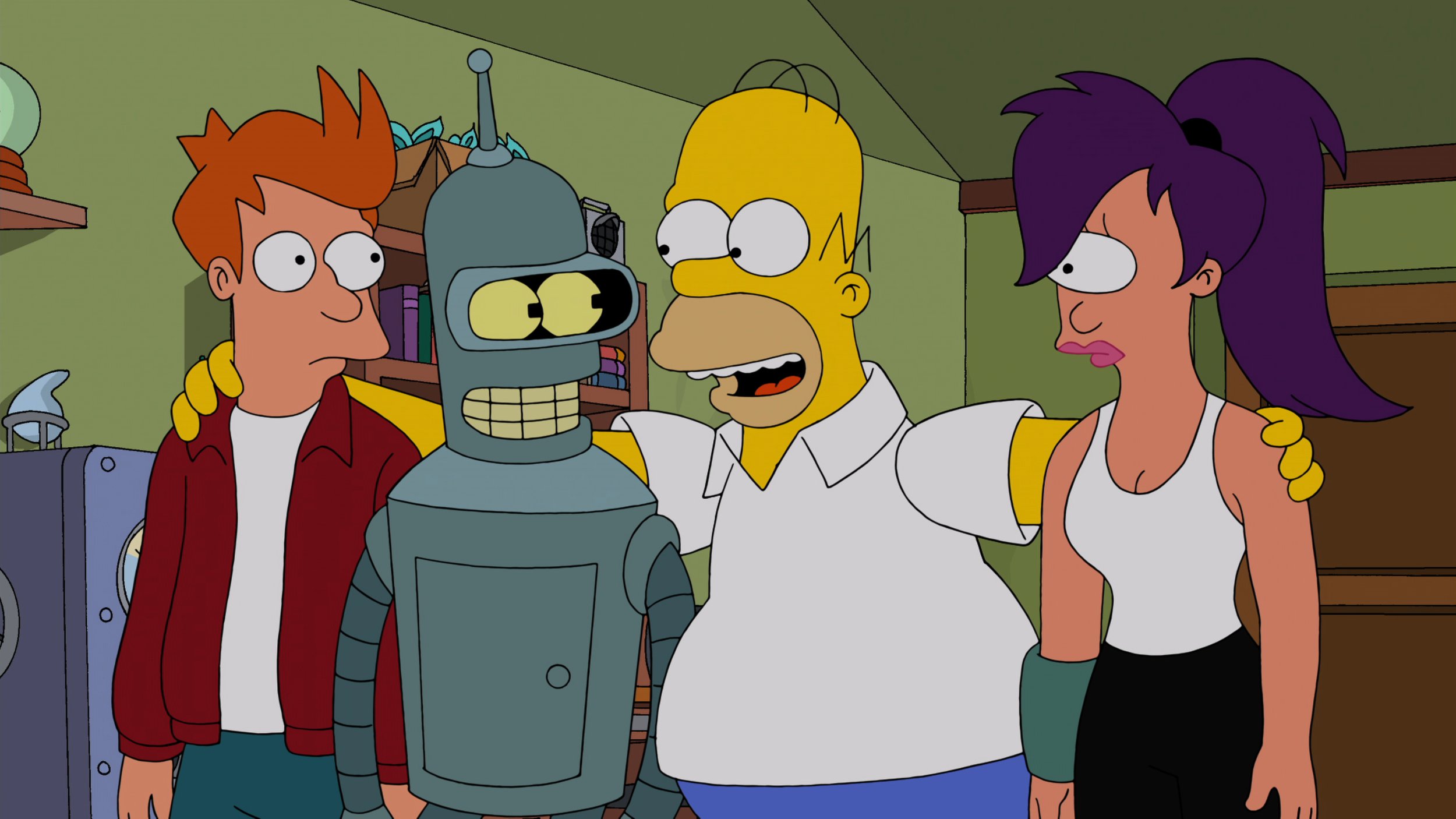 Simpsons Futurama Crossover Clip Shows Bender And Homer Bonding In Nov 9 Episode Ibtimes 5384