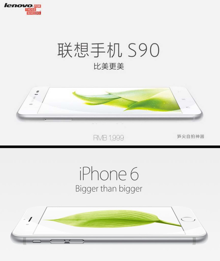 Lenovo-Sisley-S90 iPhone 6 comparison