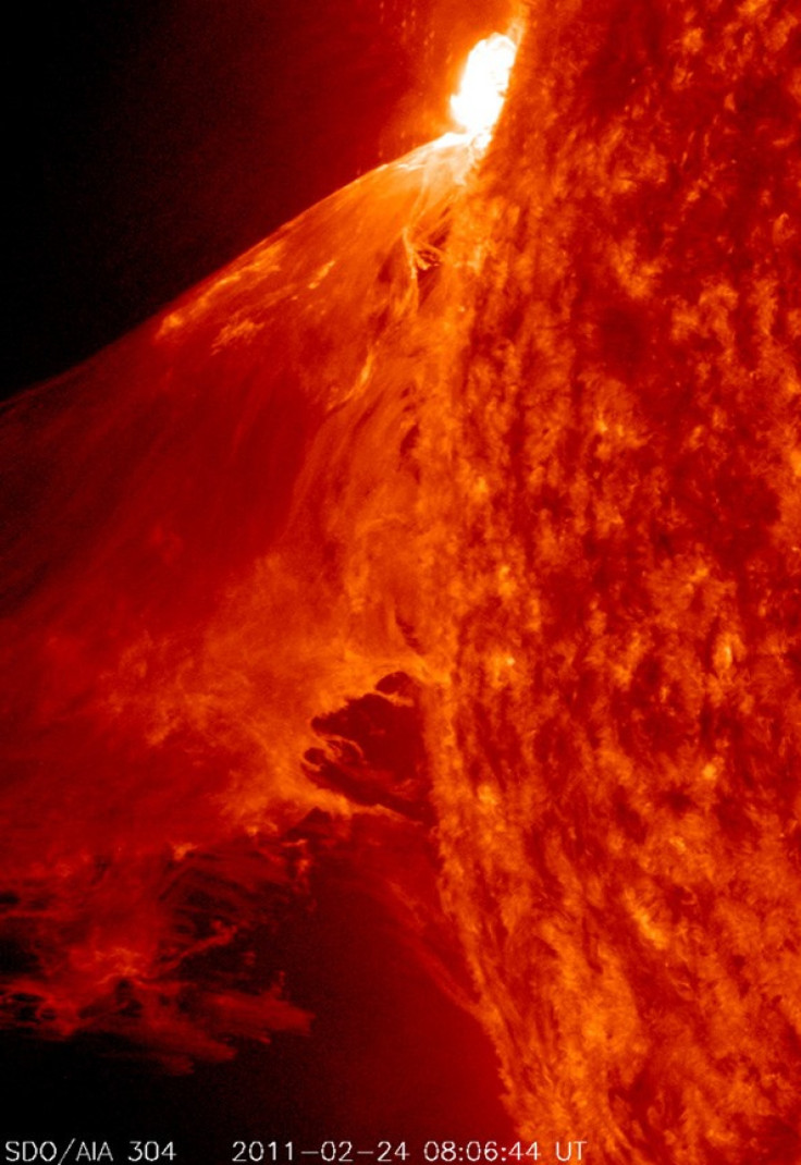 Plasma mass erupting from Sun