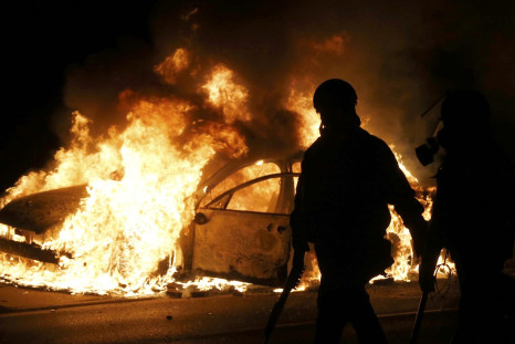 Ferguson burning car