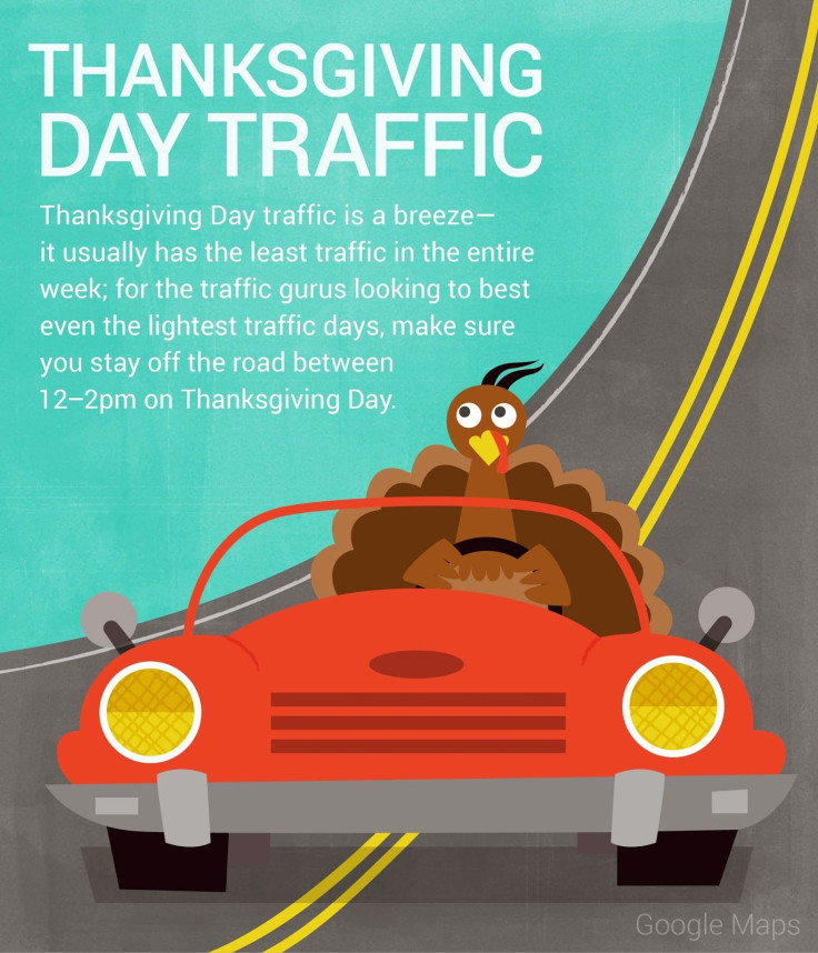 thanksgiving day traffic traveling travel google maps